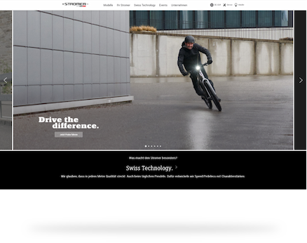 Screenshot der Website von Stromer