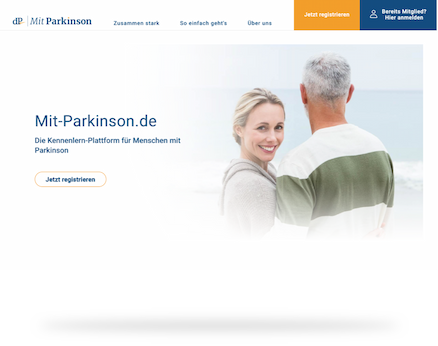 Screenshot der Website von Mit-Parkinson.de