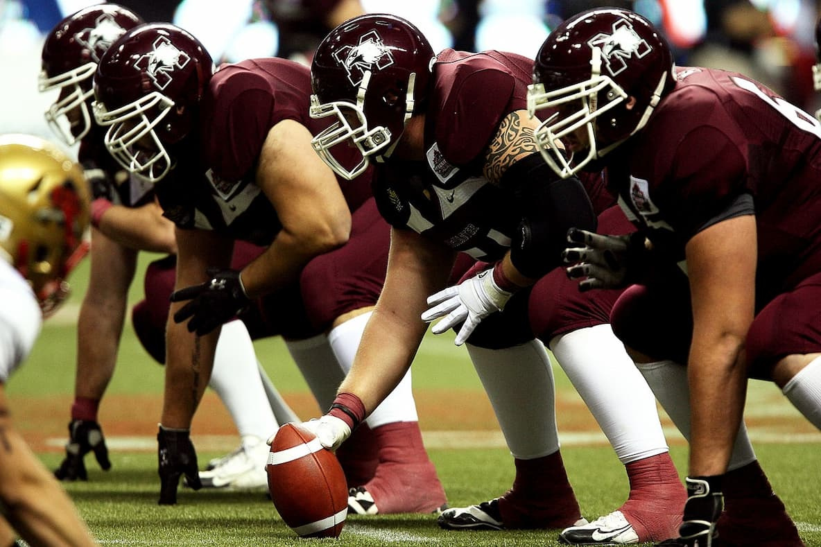 American Football players playing