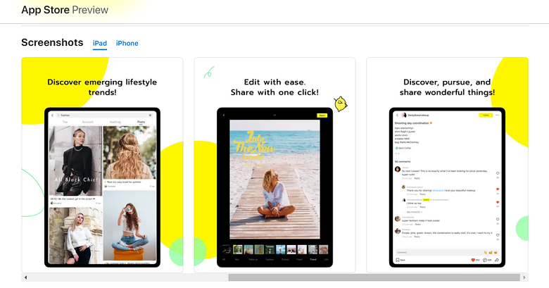 Apple und Google App Store Vorschau von Lemon8  
