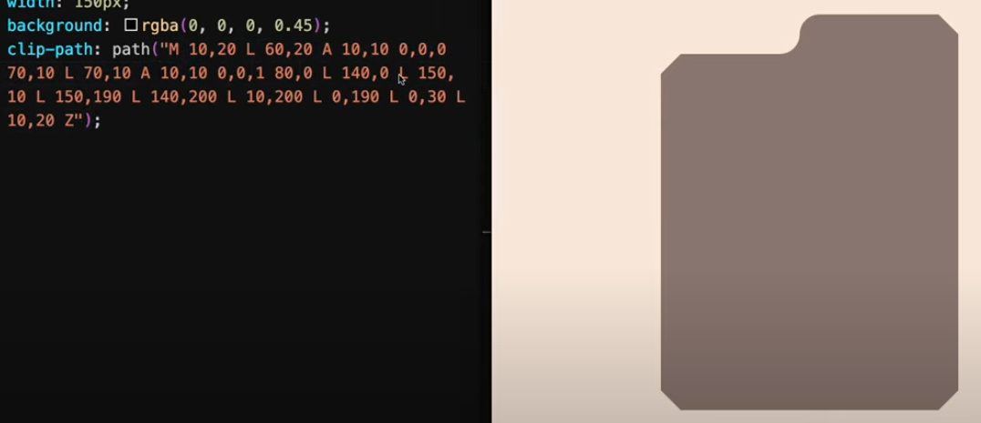 Example with Clip-path / Background-clip