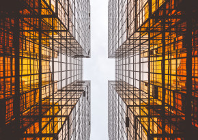 Office building from the frog perspective