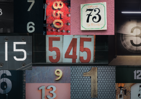 picture of different house numbers or numbers found on the streets